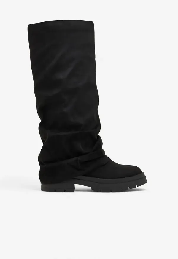 Nelly - Svart - High Shaft Scrunch Boot