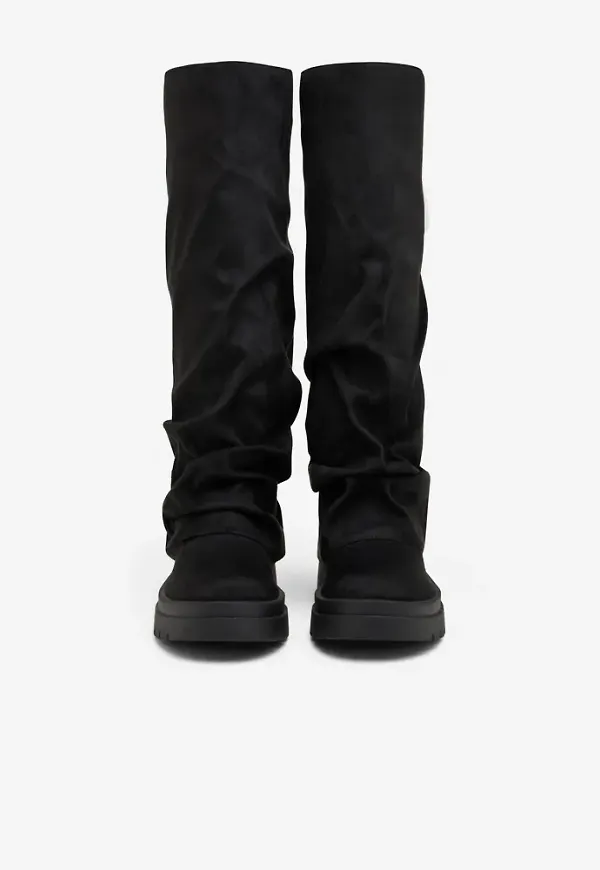 Nelly - Svart - High Shaft Scrunch Boot