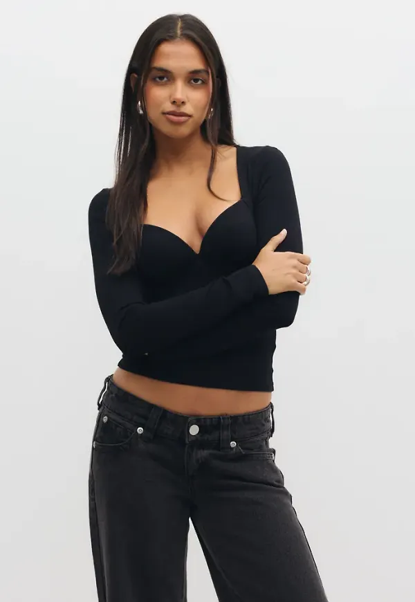 Nelly - Svart - Perfect Bralette LS Top