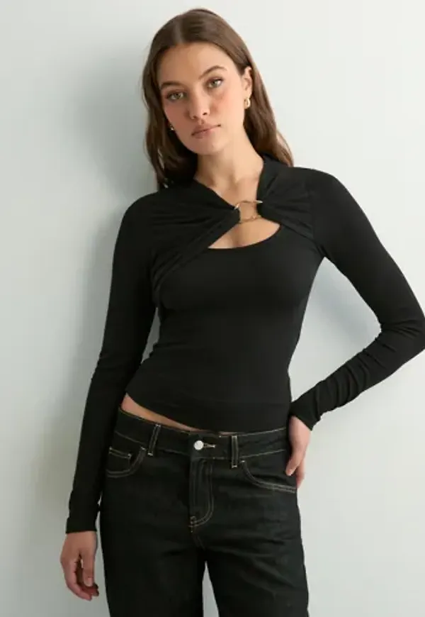 Nelly - Svart - Unique LS Top