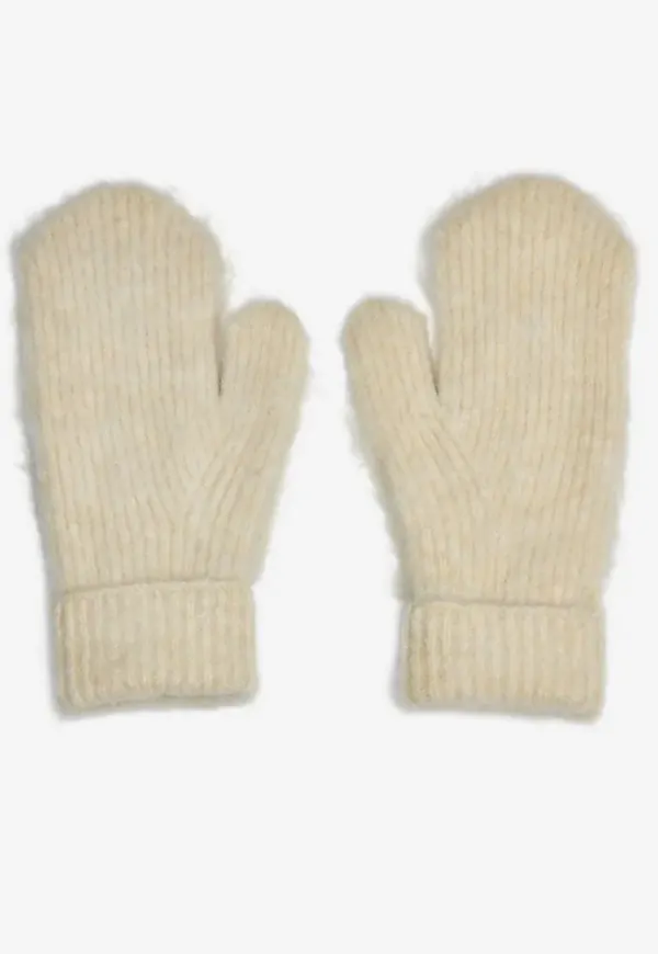 Nelly - Vit - Alpaca Blend Mittens
