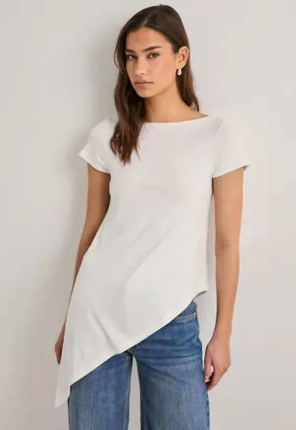 Nelly - Vit - Asymmetric Flowy Tee