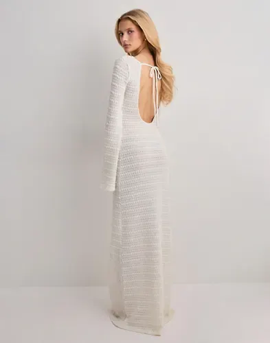Nelly - Vit - Crochet Maxi Dress