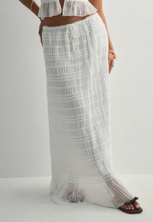Nelly - Vit - Fancy Frill Skirt
