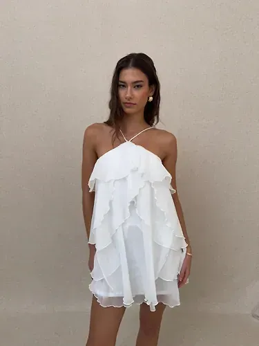 Nelly - Vit - Flounce Of My Dream Short Dress