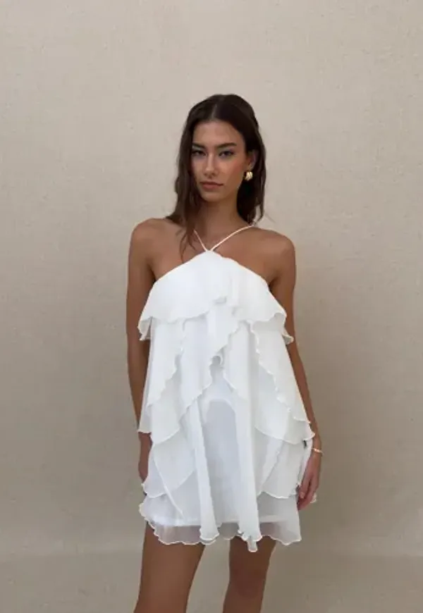 Nelly - Vit - Flounce Of My Dream Short Dress – Nelly