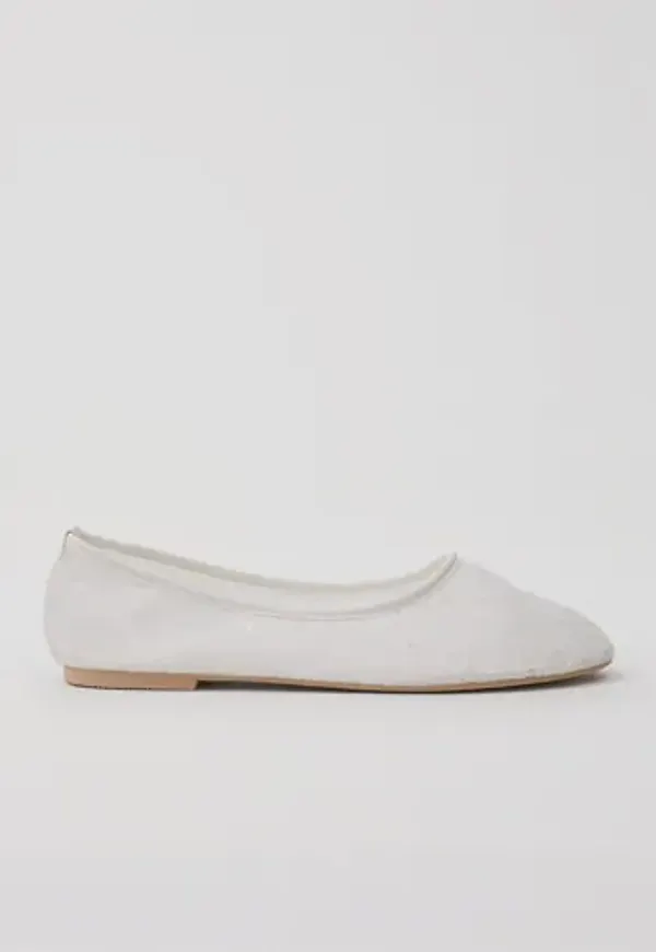 Nelly - Vit - Lace Ballerina