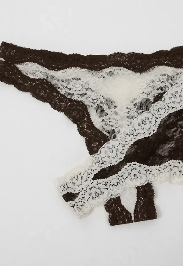 Nelly - Vit - Lovely Lace 2-Pack Thong