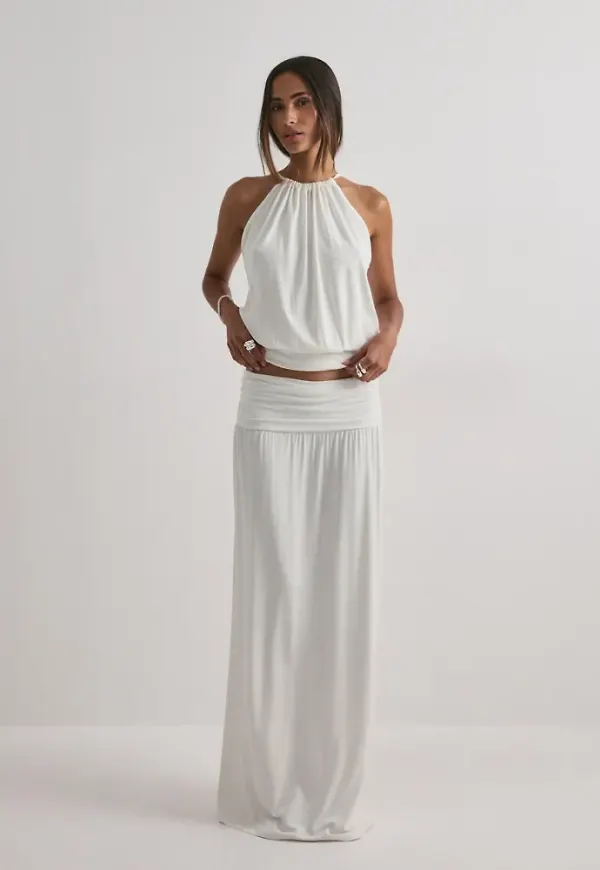 Nelly - Vit - Low Waist Flowy Maxi Skirt