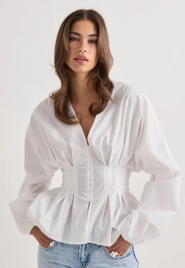 Nelly - Vit - My Favorite Pleat Blouse