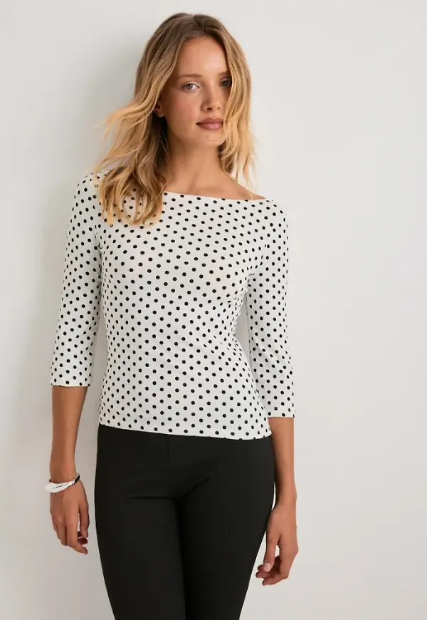 Nelly - Vit - Perfect Basic Half Sleeve Top