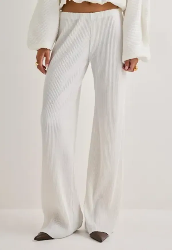 Nelly - Vit - Perfect Plisse Pants