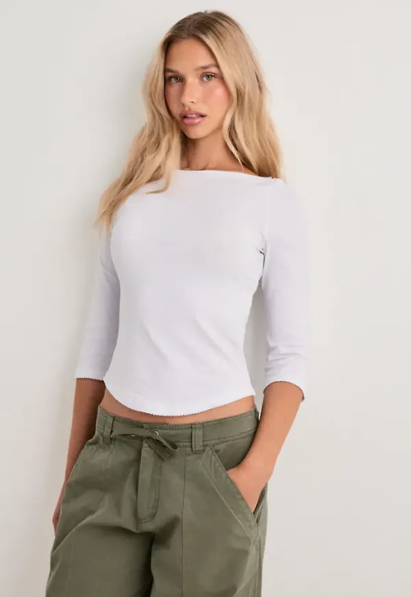 Nelly - Vit - Picot Edge Top