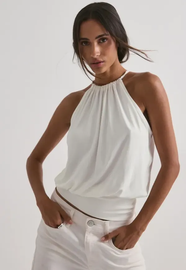 Nelly - Vit - Soft Drape Tie Back Top