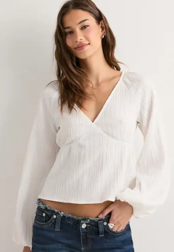Nelly - Vit - Structure Blouse