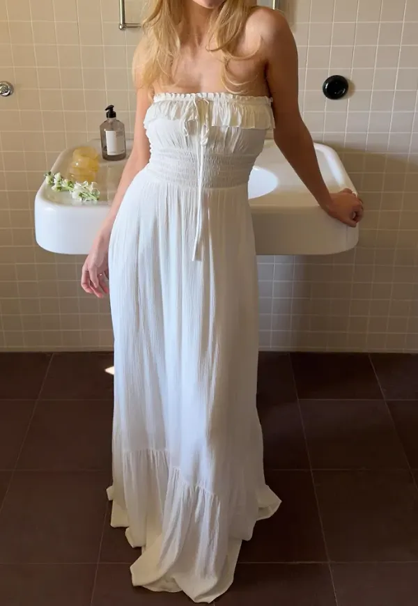 Nelly - Vit - Summer Breeze Dress