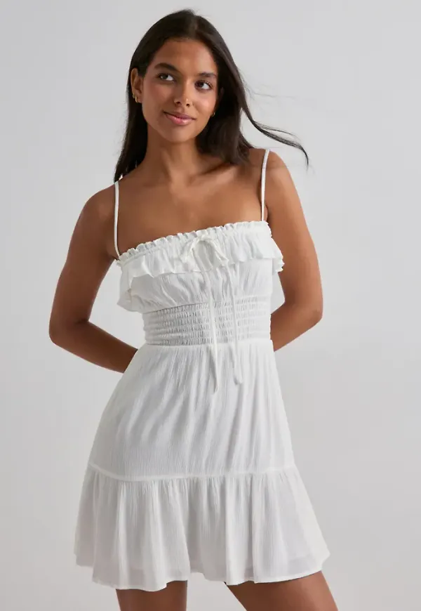Nelly - Vit - Summer Breeze Short Dress