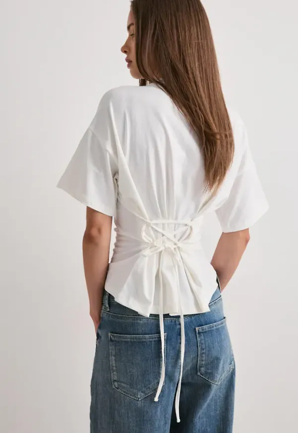Nelly - Vit - Tie Waist Tee