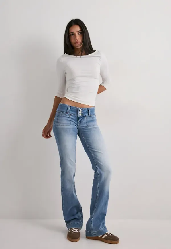 Nelly - - Wide Waist Band Relaxed Bootcut Jeans