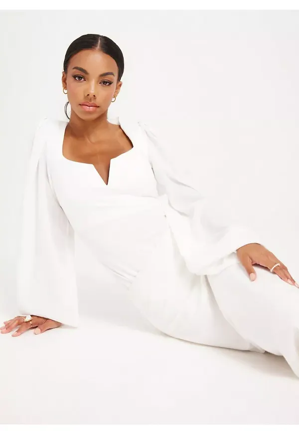 Nelly Wire Wide Sleeve Body Bodys Vit