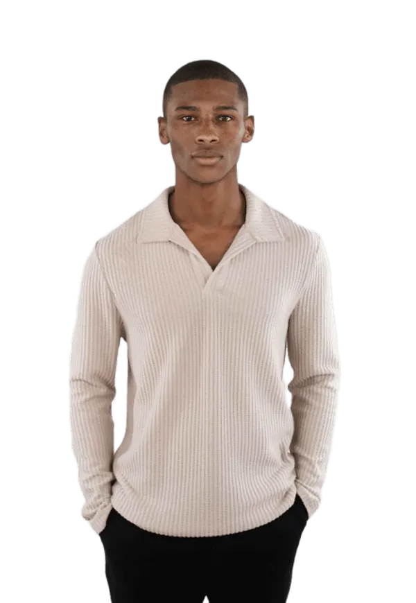 Nelson Knitted Long Sleeve - Oyster