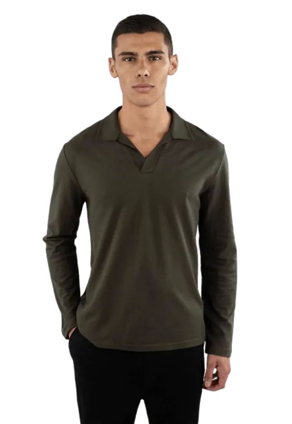 Nelson Pique Longsleeve - Green