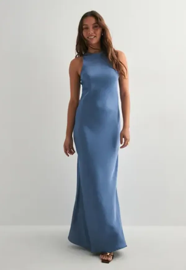Neo Noir - Blå - Celinie Heavy Sateen Dress