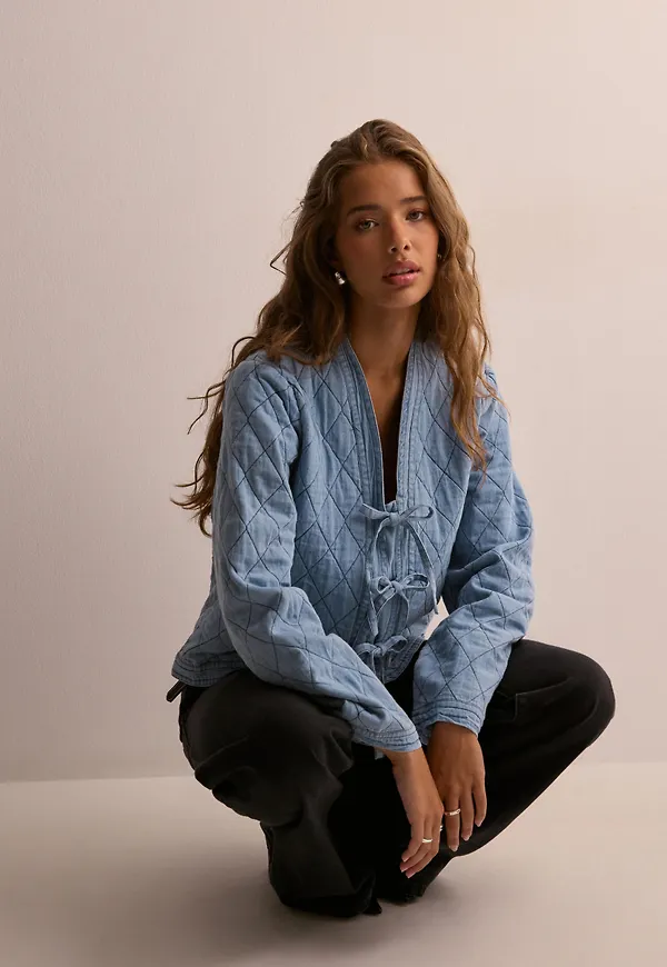 Neo Noir - Blå - Dubbie Denim Quilt Jacket