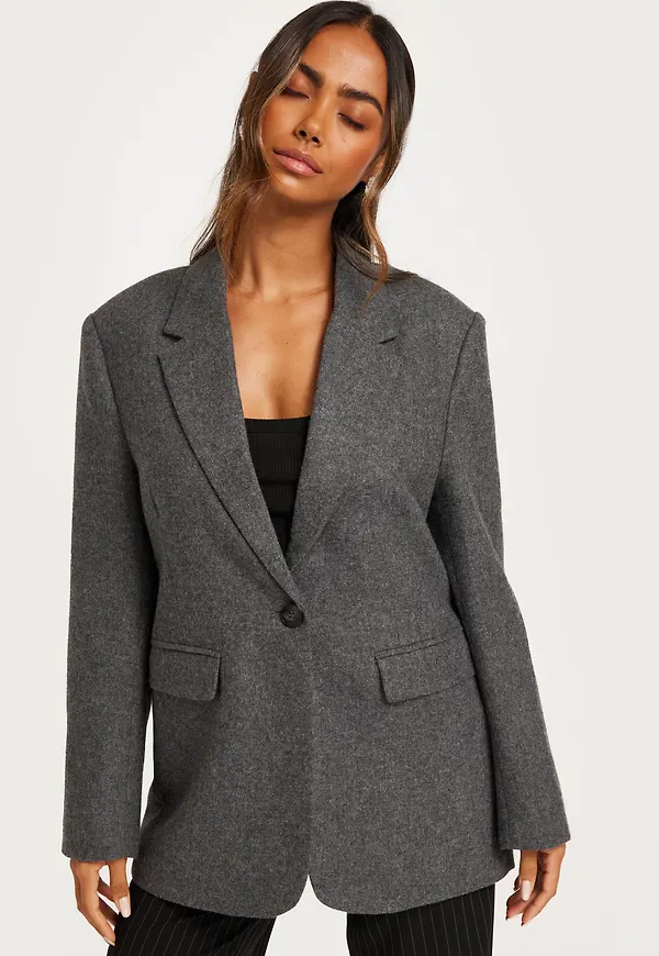 Neo Noir - Grå - Gaby Structure Blazer