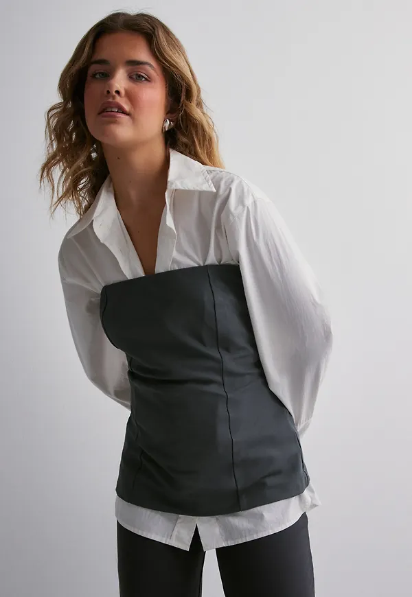Neo Noir - Grå - Leafie Melange Top