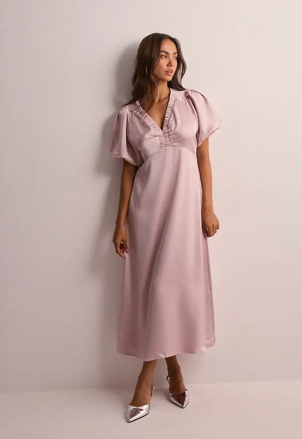 Neo Noir - Rosa - Illana Heavy Sateen Dress