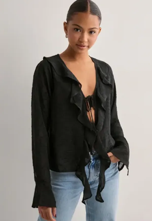 Neo Noir - Svart - Anika Burnout Blouse