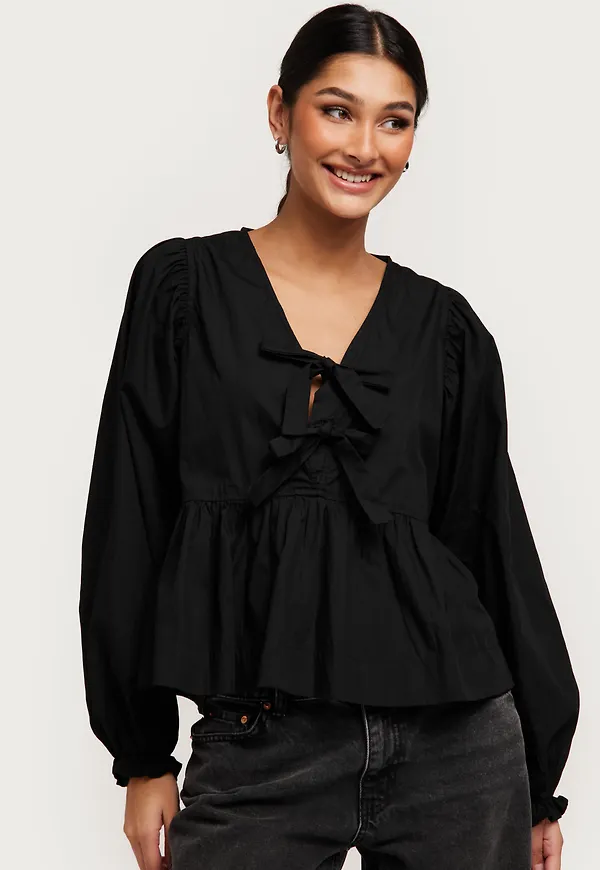 Neo Noir - Svart - Bessie C Poplin Blouse