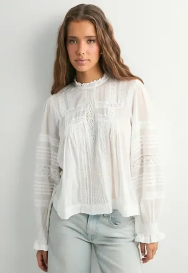 Neo Noir - Vit - Ebba S Voile Blouse