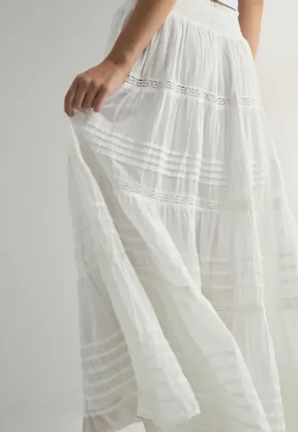 Neo Noir - Vit - Felicia S Voile Skirt