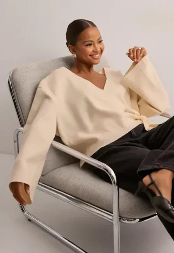 Neo Noir - Vit - Madigan Knit Cardigan