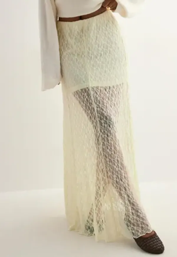 Neo Noir - Vit - Mariya Lace Skirt