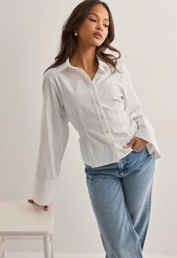 Neo Noir - Vit - Rosa Solid Shirt