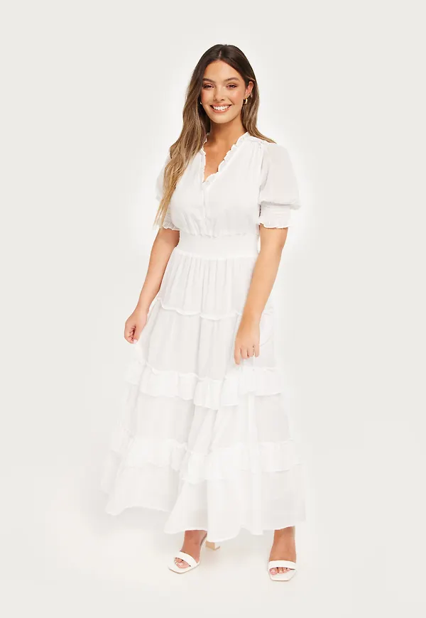 Neo Noir - Vit - Sophie S Voile Dress