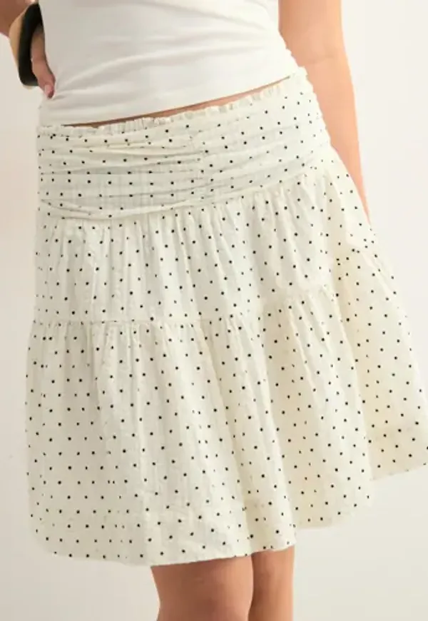 Neo Noir - Vit - Tarrow Dot Skirt