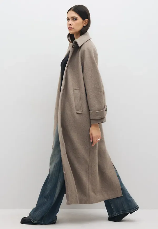 Neo Noir - Beige - Keaton Wool Coat