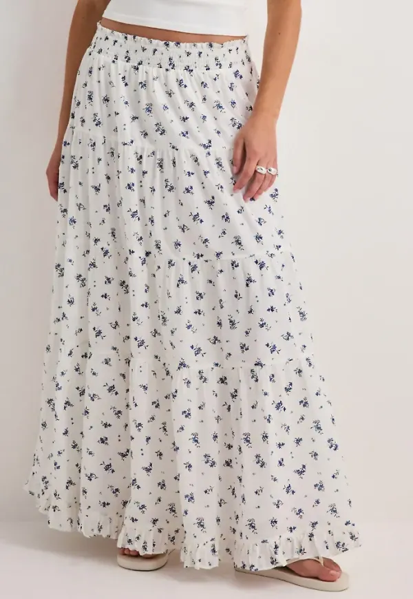 Neo Noir - Blå - Asta Small Blossom Skirt