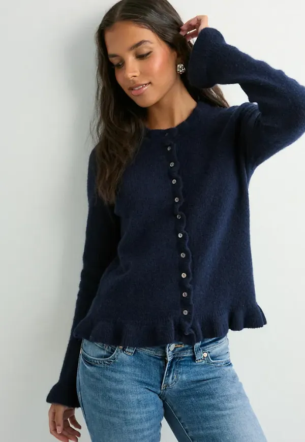 Neo Noir - Blå - Elowen Knit Blouse