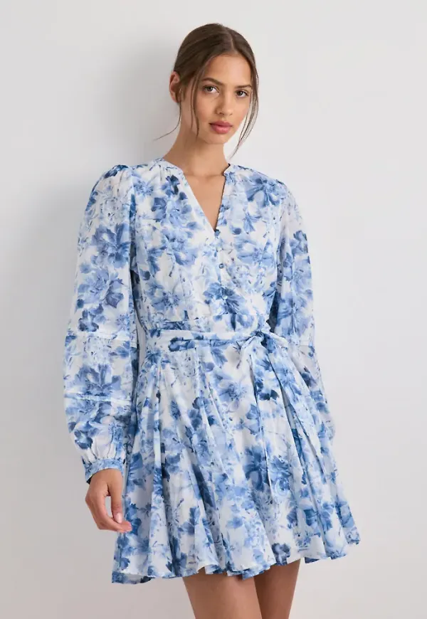 Neo Noir - Blå - Marise Print Dress