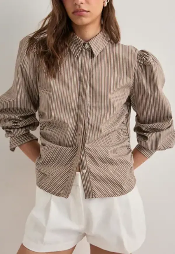 Neo Noir - Brun - Ritta Stripe Shirt