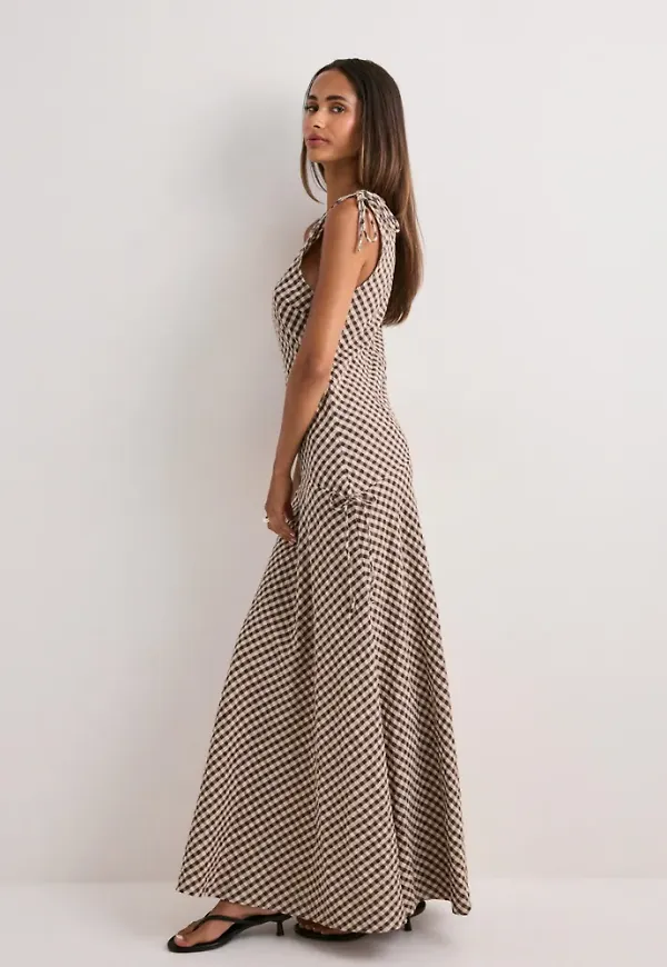 Neo Noir - Brun - Saxton Check Dress