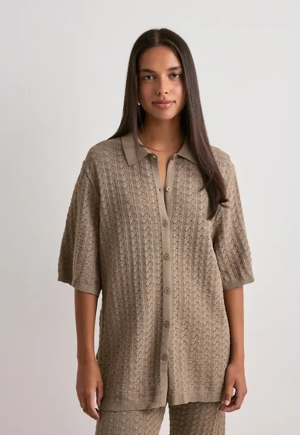 Neo Noir - Brun - Sette Fine Crochet Blouse