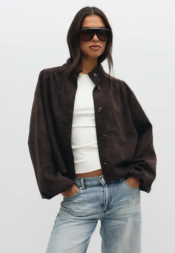 Neo Noir - Brun - Tirsa Faux Suede Jacket