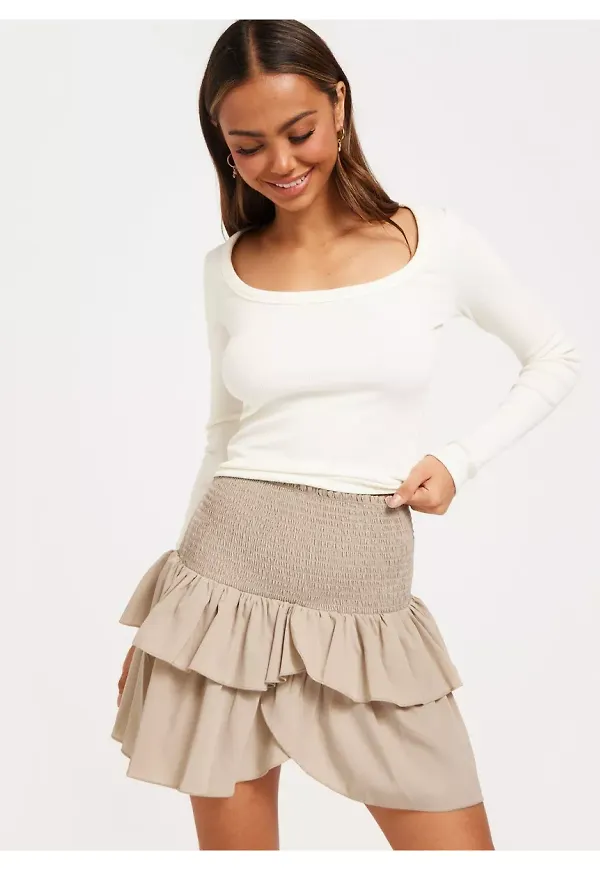 Neo Noir Carin R Skirt Volangkjolar Sand