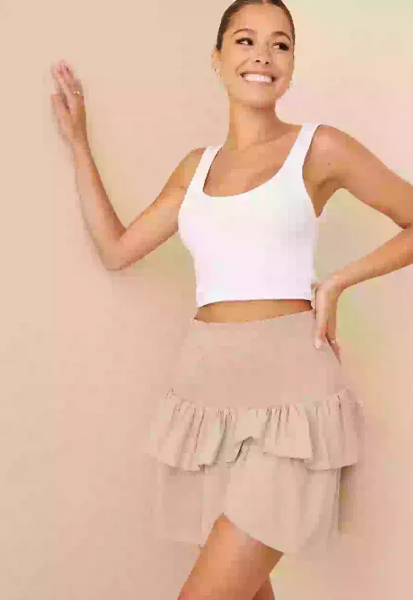 Neo Noir Carin R Skirt Volangkjolar Sand